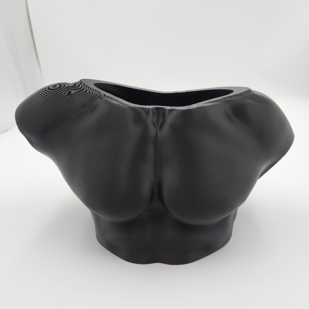 3D Printed Vase - 'Summer Body' - Black - PLA Filament - Fun - Display
